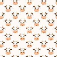 Cow simple pattern vector