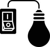 switch and light bulb icon. switch installation icon. Electrical panel, switch with wires. black design in trendy style. light bulb and switch icon illustration vector