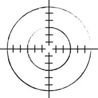 Target icon .Precision Target Icon. Bullseye, Focus, Crosshair, Reticle, Viewfinder.Sharpshooting Icon. isolated on white background. vector