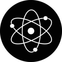 Atom or proton nucleus, science technology, molecular sign symbol .an atom symbol isolated on a white background. illustration vector