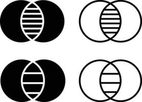 merger icon set. isolated on white background. black design set vector