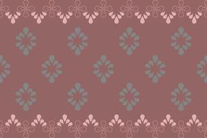 Native Damask style fabric pattern vector