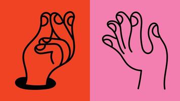 Abstract hand doodles and creative linear sketches. Trendy minimal art for content and brand visuals. vector