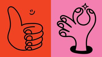Elegant linear hand doodles with expressive gestures. Great for aesthetic posters, packaging, and stylish print design. vector