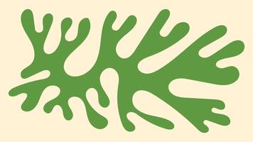 Horizontal artwork in hand-drawn linocut style with playful floral motifs, sun shapes, and wavy groovy aesthetics great for summer-themed prints, banners, and modern surface design. vector