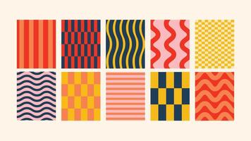 Y2K groovy minimal story backgrounds vertical illustration pack with abstract graphics, ideal for story design, social media text overlays, and trendy digital layouts. vector