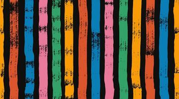 Straight colored thick lines seamless pattern painted with dry brush on canvas set. Seamless grunge marker highlight. paint bold brush strokes, hand drawn thick grunge. Sketchy vertical lines. vector