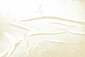 White abstract cream texture old paper background. Crumpled kraft packing paper texture pastel color. Grunge vintage note sheet or package. Old papyrus, beige old cardboard backdrop. halftone. vector