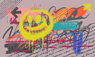 Scribble doodle background . Inscription handwriting modern crazy print. Poster grunge cursive calligraphy note page, abstract trendy script ink texture. Grunge scribble pattern text. vector