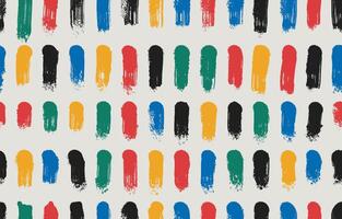 Seamless pattern short brush stroke. Hand drawn funky naive banner design with regular vertical dashes. rough grunge thick paint lines texture. Grunge playful brush strokes, wrapping paper, box vector