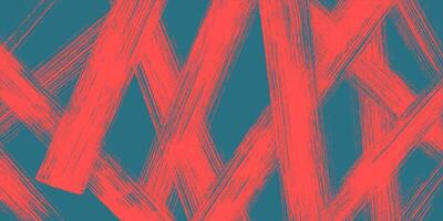 Red stripes brush strokes with rough grunge texture. banner, poster, template, background with abstract grunge bold lines. Hand drawn brush strokes thick stripes. Grunge scratch background. vector