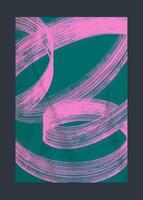 Pink distressed grainy high texture in various squiggle shapes. Disintegration, halftone effect, bold brush strokes. Punk stile template dust overlay distress grain texture for modern grunge posters. vector