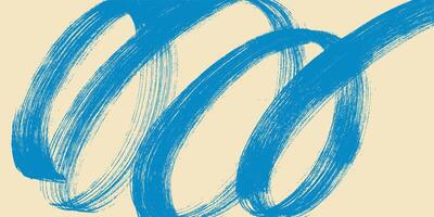 Hand drawn bold spiral brush stroke with spray texture. Distress damaged edge old banner with spiral bold line. Vintage poster, background. grainy brush strokes texture with scattered tiny dots vector