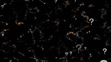Abstract Black Background with Floating Gray Question Marks video