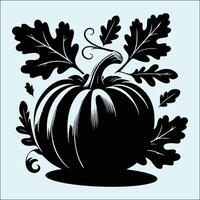 Minimal Acorn Squash Silhouette for Nutrition and Garden Art vector