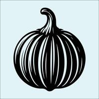 Acorn Squash Silhouette Outline for Agriculture and Harvest Theme vector
