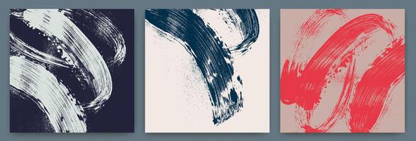 Distressed grainy texture in various squiggle shapes set. pixel disintegration, bold brush strokes. Halftone effect colored, dust overlay distress grain texture for grunge or punk posters. vector