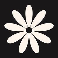 Elegant botanical symbol featuring abstract petal forms and clean edges. A minimal floral design suitable for spring and eco-inspired themes vector
