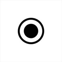 Record Button Line Art Icon vector