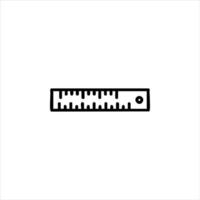 Straight Ruler Measurement Tool Line Icon vector