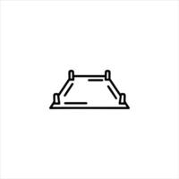 Property Boundary Plot Plan With Markers vector