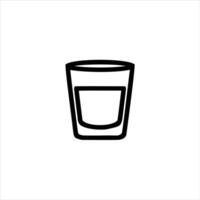 Simple Drinking Glass vector