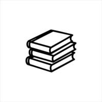 Stack Of Books Library And Study Line Icon vector