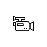 Camera Camcorder Line Art Icon vector