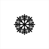 Geometric Snowflake Outline vector