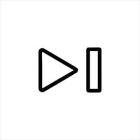 Previous Chapter Media Control Line Icon vector