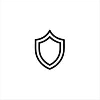 Security Shield Protection Line Symbol vector
