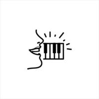 Piano Keys Keyboard Instrument Line Icon vector