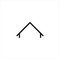 Gable Roof Outline For House Architecture vector