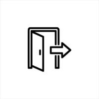 Logout Door Symbol vector