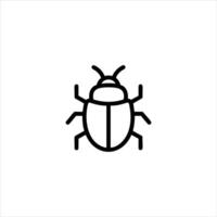 Software Bug Or Virus Line Symbol vector