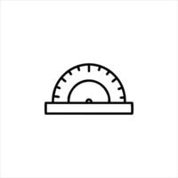 Protractor Angle Measurement Line Icon vector