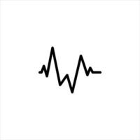Audio Waveform Sound Frequency Line Icon vector