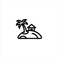 Island with Palm Tree vector