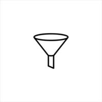 Funnel For Pouring Liquids And Filtering vector