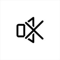 Mute No Sound Control Line Icon vector