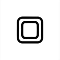Media Player Stop Button Line Icon vector