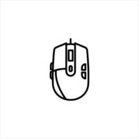 Computer Gaming Mouse Outline Design vector