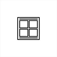 Four Pane Window For Residential Architecture vector
