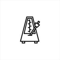 Classic Metronome Tempo Line Art Icon vector