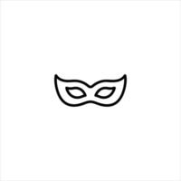Incognito Privacy Mask Line Symbol vector