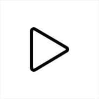 Media Player Play Button Line Icon vector