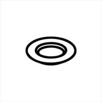 Simple Empty Plate vector