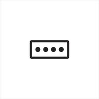 Password Dots Field Outline Symbol vector