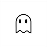 Retro Game Ghost Character vector