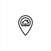 Map Location Pin With House Symbol vector